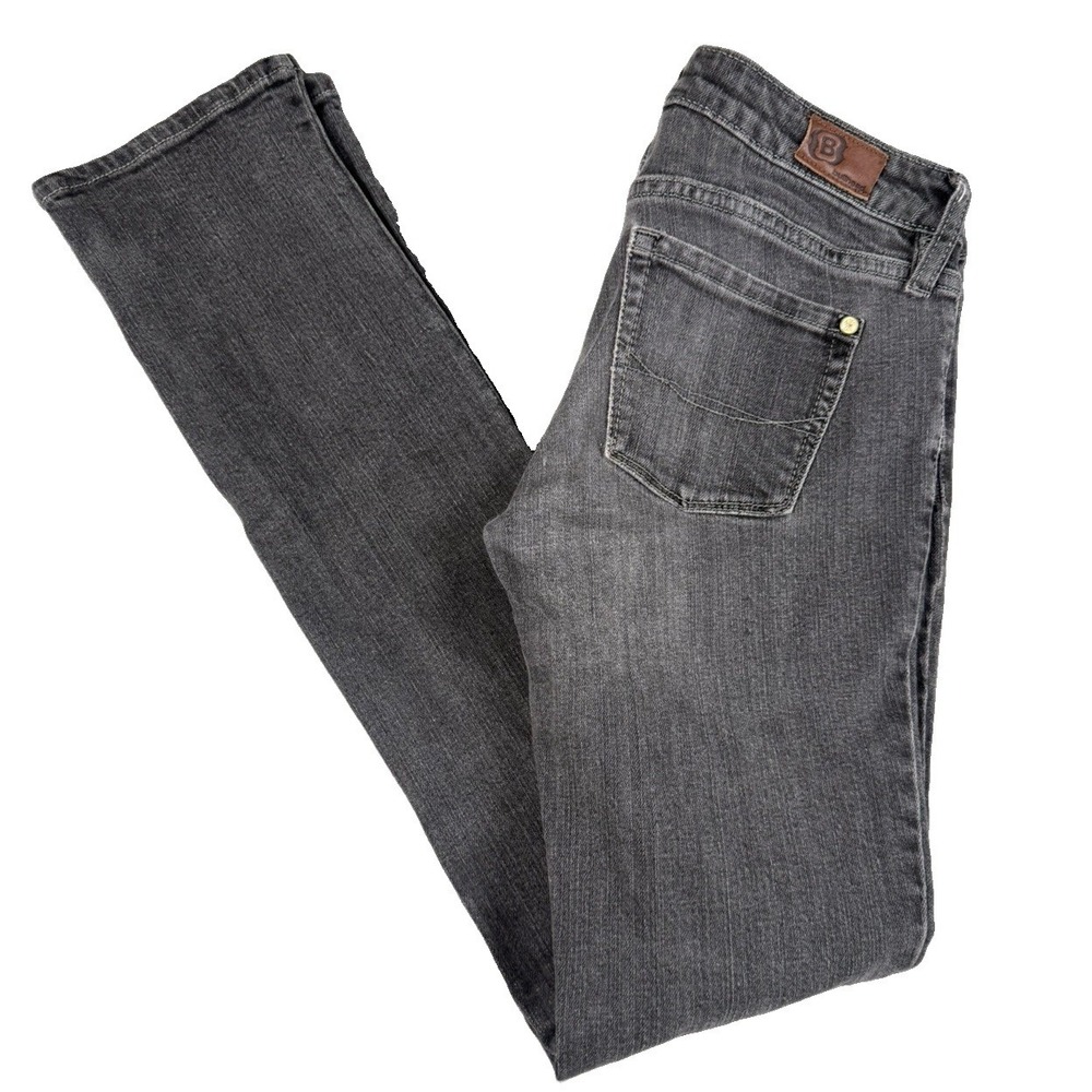 Bulkhead Womens Jeans Gray Black Bootcut Flare Low Rise Denim 31 Inseam Y2K